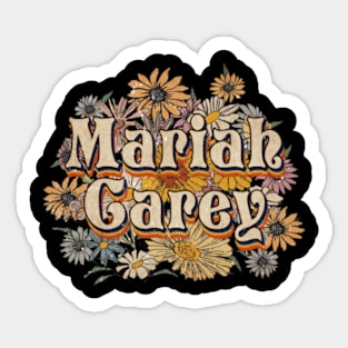 Carey Proud Name Mariah Personalized Retro Flowers Beautiful Sticker